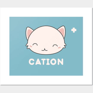 Kawaii Cute Cat Science Pun T-Shirt Posters and Art